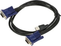 Кабель D-link DKVM-CU3/B1A 3м USB + VGA, для DKVM-4U