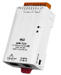 Преобразователь ICP DAS tGW-724 CR Tiny Modbus/TCP to RTU/ASCII gateway with PoE and 1 RS-232 and 1 485 Ports (RoHS)