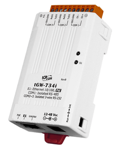 Преобразователь ICP DAS tGW-734i Tiny Modbus/TCP to RTU/ASCII Gateway with PoE and 2 Isolated RS-232 and 1 Isolated 485 Ports (RoHS)