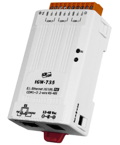 Преобразователь ICP DAS tGW-735 Tiny Modbus/TCP to RTU/ASCII gateway with PoE and 3 RS-485 Ports (RoHS)