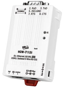 Преобразователь ICP DAS tGW-712i CR Tiny Modbus/TCP to RTU/ASCII Gateway with PoE and 1 Isolated RS-232 Port (RoHS)