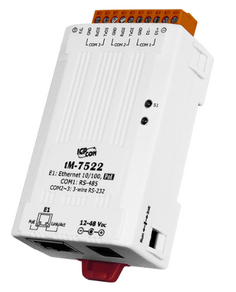 Преобразователь ICP DAS tM-7522 CR Tiny Addressable Serial Converter with PoE and 2 RS-232 and 1 RS-485 Ports (RoHS)