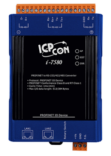Преобразователь ICP DAS I-7580 CR PROFINET to RS-232/422/485 Converter (RoHS)