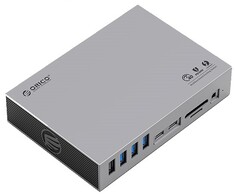 Док-станция Orico TB3-15T-EU-GY-BP многофункциональная, 15-в-1 Thunderbolt 3, на 2xThunderbolt 3 (15+60Вт), 2xUSB-A 3.2 Gen1, 1xUSB-A 3.2 Gen2, 2xUSB-