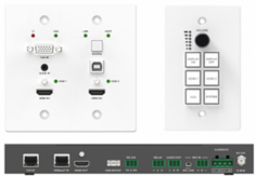 Комплект Infobit WP200-Kit настенной панели передатчика, панели управления и приемника HDMI до 70 м. 1080p, 40 м. 4K/30 Гц, HDCP2.2, PoC, двунаправлен