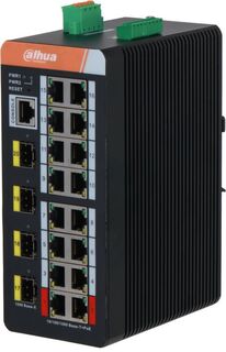 Коммутатор управляемый Dahua DH-IS4420-16GT-240 16-портовый гигабитный с PoE, промышленное исполнение