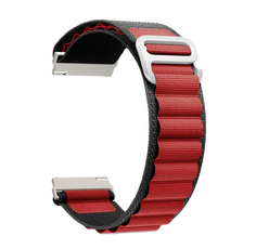 Ремешок на руку Lyambda DSN-19-20-BR петлевой нейлоновый для часов 20 mm black/red