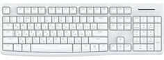 Клавиатура Dareu LK185 White ver2 мембранная, 104 клавиши, EN/RU, 1,8м