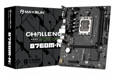 Материнская плата mATX MAXSUN Challenger B760M-N D5 (LGA1700, B760, 2*DDR5 (6000), 3*SATA 6G RAID, 2*M.2, 2*PCIE, Glan, VGA, HDMI, 4*USB 3.2, 2*USB 2.