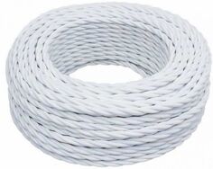 Провод Bironi B1-424-071-50 витой 2*1,5, цвет белый глянец, м