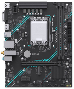 Материнская плата mATX MAXSUN H610M 666 WIFI6 (LGA1700, H610, 2*DDR4 (3200), 4*SATA 6G RAID, M.2, 2*PCIE, Glan, HDMI, DP, 2*USB 3.2, 3*USB 2.0) RTL