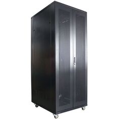 Шкаф напольный 19", 42U Wize W42U100R-RD 600х1000 мм, двойная пер. и задн. двери металл. перф., вент.панель из 4 вент., колеса, рэковые гайки: 20 шт,