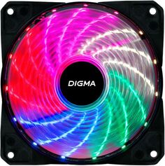 Вентилятор для корпуса Digma DFAN-FRGB2 120x120x25mm 3-pin 4-pin (Molex)23dB 115gr LED Ret