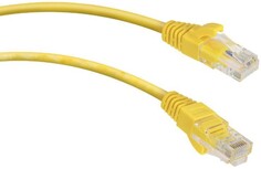 Кабель патч-корд U/UTP 6 кат. 0.3м Cabeus PC-UTP-RJ45-Cat.6-0.3m-YL-LSZH 2xRJ45/8p8c, неэкранированный, желтый, LSZH, 0.3м