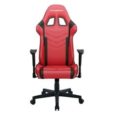 Кресло игровое DxRacer OH/P132/RN экокожа, красно-чёрное, регулируемый угол наклона, Топ-Ган