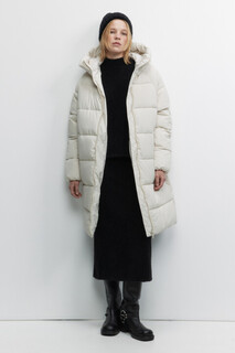 пальто женское Пальто длинное стеганое утепленное с капюшоном Befree