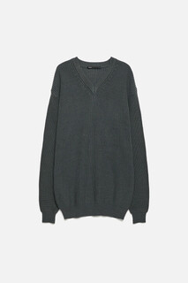 джемпер мужской Свитер вязаный хлопковый с V-образным вырезом Befree