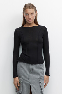 джемпер женский Лонгслив тонкий с декоративными швами Befree