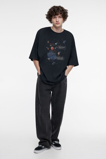 футболка мужская Футболка oversize хлопковая с космическим принтом Befree