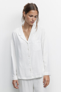 блузка домашняя женская Рубашка oversize домашняя из вискозы с люрексом Befree