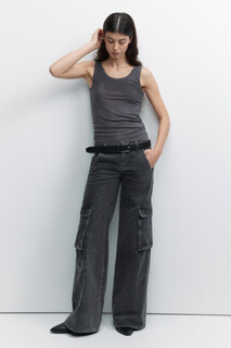 брюки джинсовые женские Джинсы-карго широкие с низкой посадкой Befree