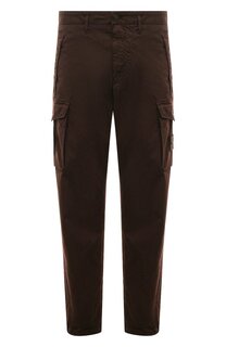 Брюки-карго из хлопка и шерсти Stone Island