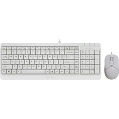 Комплект клавиатура и мышь A4Tech Fstyler F1512 клав-белый мышь-белый USB