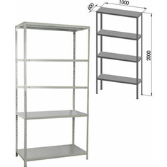 Стеллаж металлический Brabix MS KD-200/60-5 сборная стойка, S240BR246502 (291121)