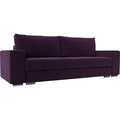 Прямой диван Лига Диванов Дрезден велюр фиолетовый (112997)