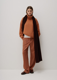 Брюки прямые с заниженной талией NICEONE [Терракот, XS]