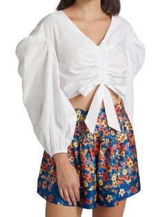 Блузка AMUR с объемными рукавами Laurel, белый