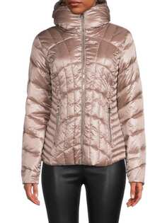 Куртка пуховая Karl Lagerfeld Paris водонепроницаемая, светло-розовый