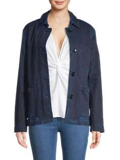 Куртка Donna Karan New York выцветшая джинсовая , синий Dkny