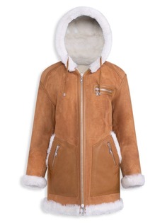 Двусторонняя Куртка WOLFIE FURS Teddy из овечей шерсти, tan / vanilla