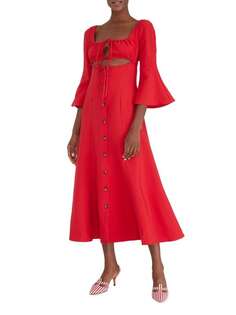 Платье Rosie Assoulin в морском стиле от природы, красный
