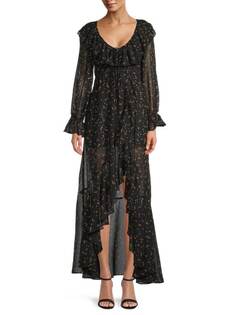 Платье макси juliana с цветочным принтом For Love &amp; Lemons Black