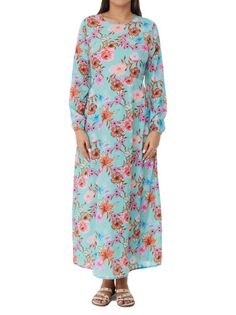Платье миди Ranee&apos;s с завязками на спине и цветочным принтом, голубой Ranee's