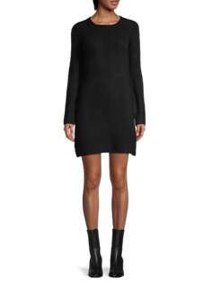 Платье-свитер Max Studio с ребристыми манжетами, черный