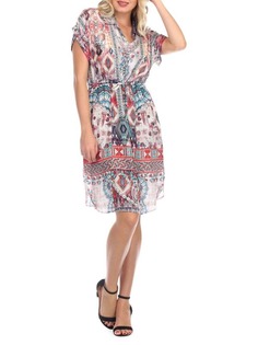 Платье La Moda Clothing с комбинированным принтом, мультиколор