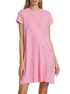 Платье-футболка Atm Anthony Thomas Melillo с принтом брызг, розовый