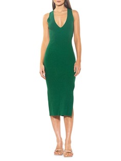Платье - Майка Alexia Admor Ariana в рубчик, зеленый