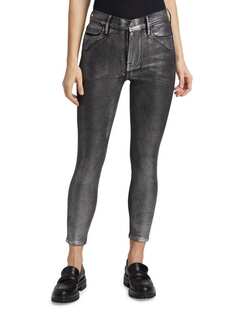 Укороченные джинсы скинни le high с покрытием Frame Grey