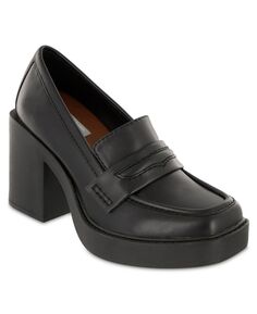 Женские лоферы на каблуке с квадратным носком Eria MIA, черный