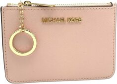 Кошелек Michael Kors Jet Set Travel Small Top Zip Coin With ID Holder, розовый