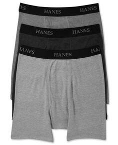 Мужские большие и высокие, 3 шт. Боксерские трусы Hanes