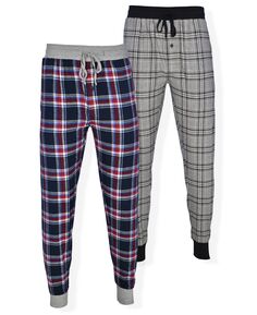 Мужские фланелевые брюки для бега для сна — 2 упаковки Hanes