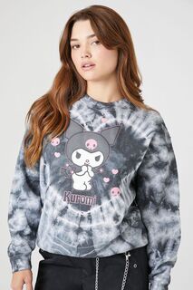 Пуловер Kuromi с принтом тай-дай Forever 21, серый