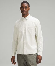 Рубашка свободного кроя с длинным рукавом и пуговицами Lululemon, белый