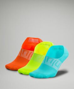 Мужские носки Power Stride No-Show с активным сцеплением, 3 шт. в упаковке Lululemon, бирюзовый
