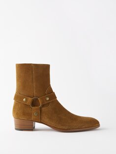 Замшевые ботинки wyatt Saint Laurent, коричневый